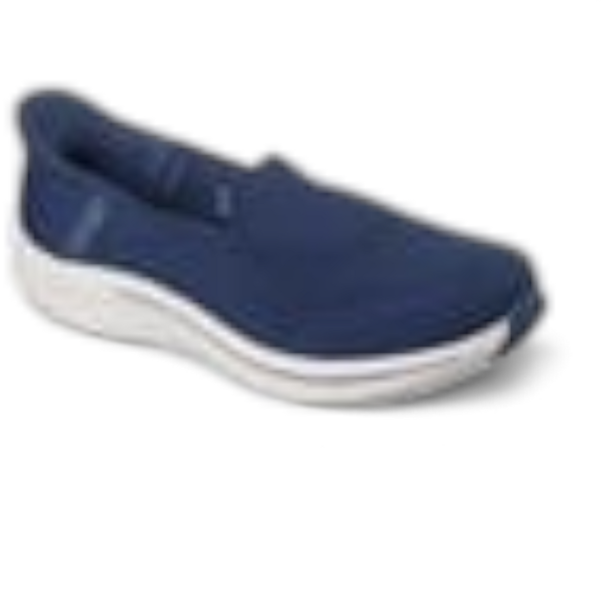 FRG Skechers Max Cushioning Lite Aura navy slip-on sneaker with engineered knit upper and white cushioned midsole