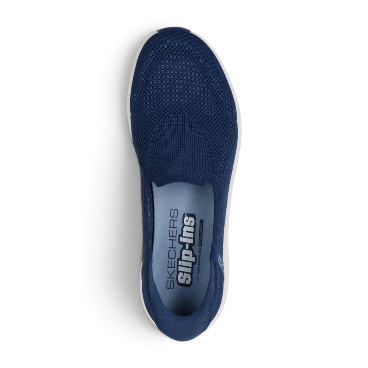 FRG Skechers Max Cushioning Lite Aura navy blue slip-on sneaker with engineered knit upper and cushioned insole