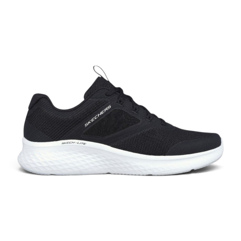 FRG Skechers Skech-Lite Pro New Century black and white lace-up sneaker with breathable mesh and cushioned sole