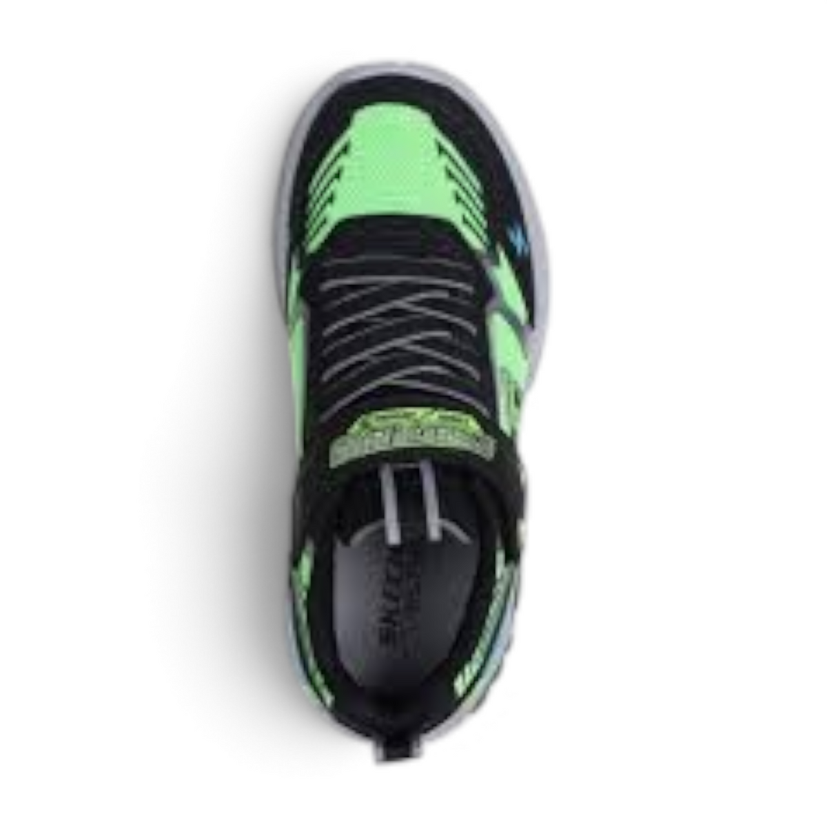 FRG Light Storm 3 black and neon green lightning-themed light-up sport sneaker with cushioned insole