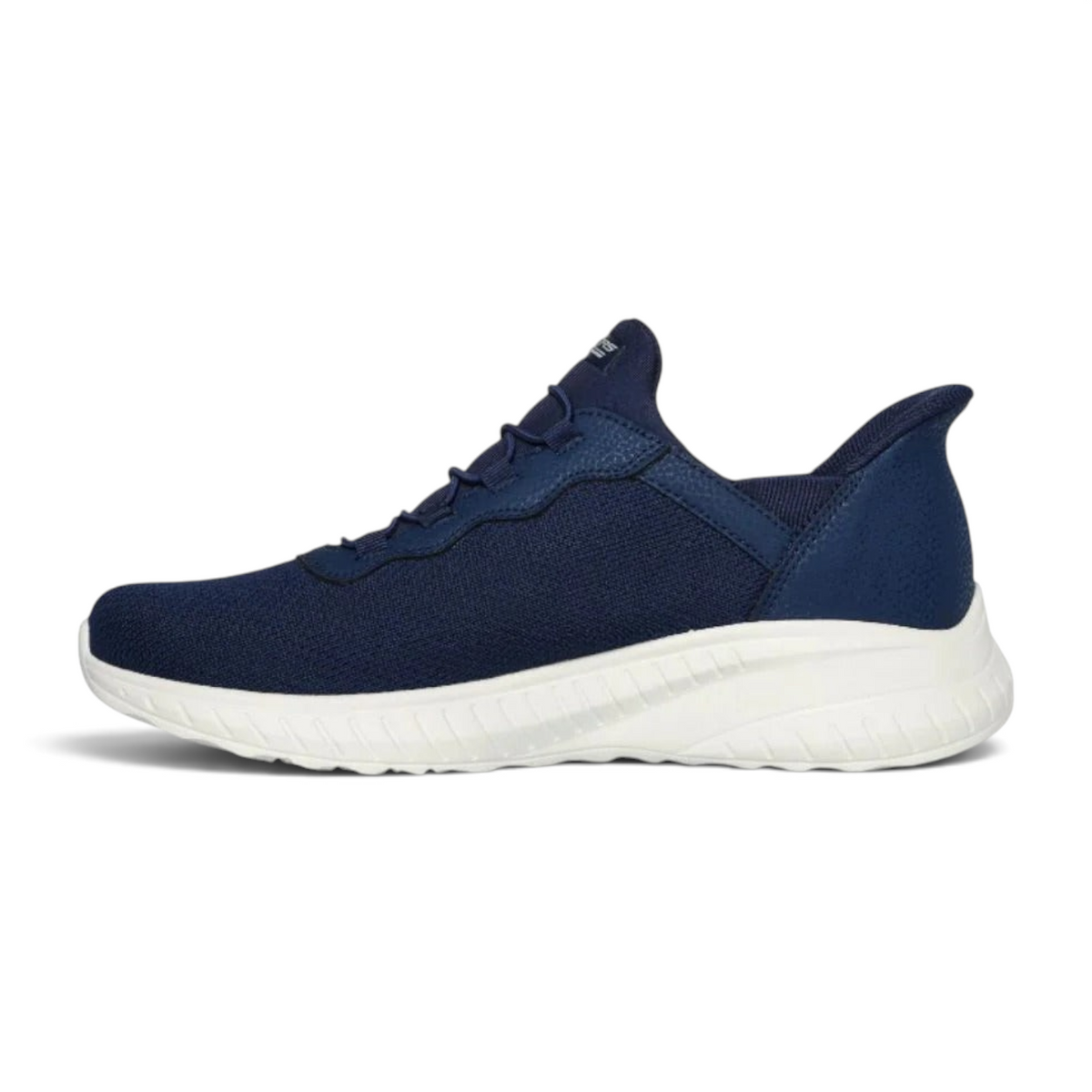 FRG Skechers Bobs Squad Chaos Daily Hype navy vegan slip-on sneakers with white cushioned sole