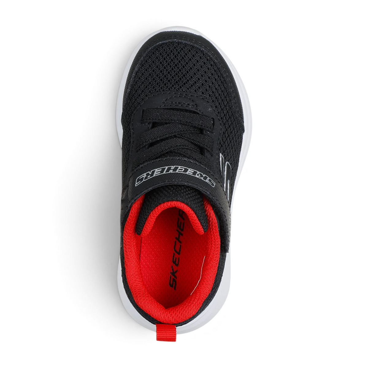 FRG Skechers Selectors Reset Achieved black and red lightweight slip-on sneakers for kids with a secure strap