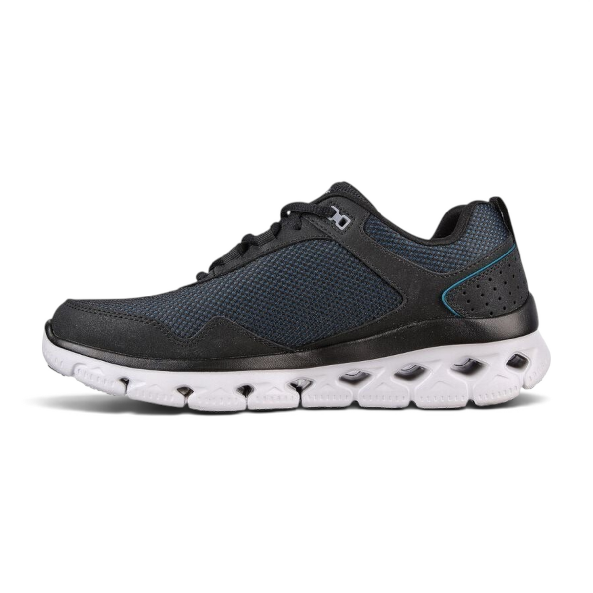 FRG GLIDE-STEP FLEX athletic sneaker in dark navy mesh with a white cushioned sole and black synthetic overlays