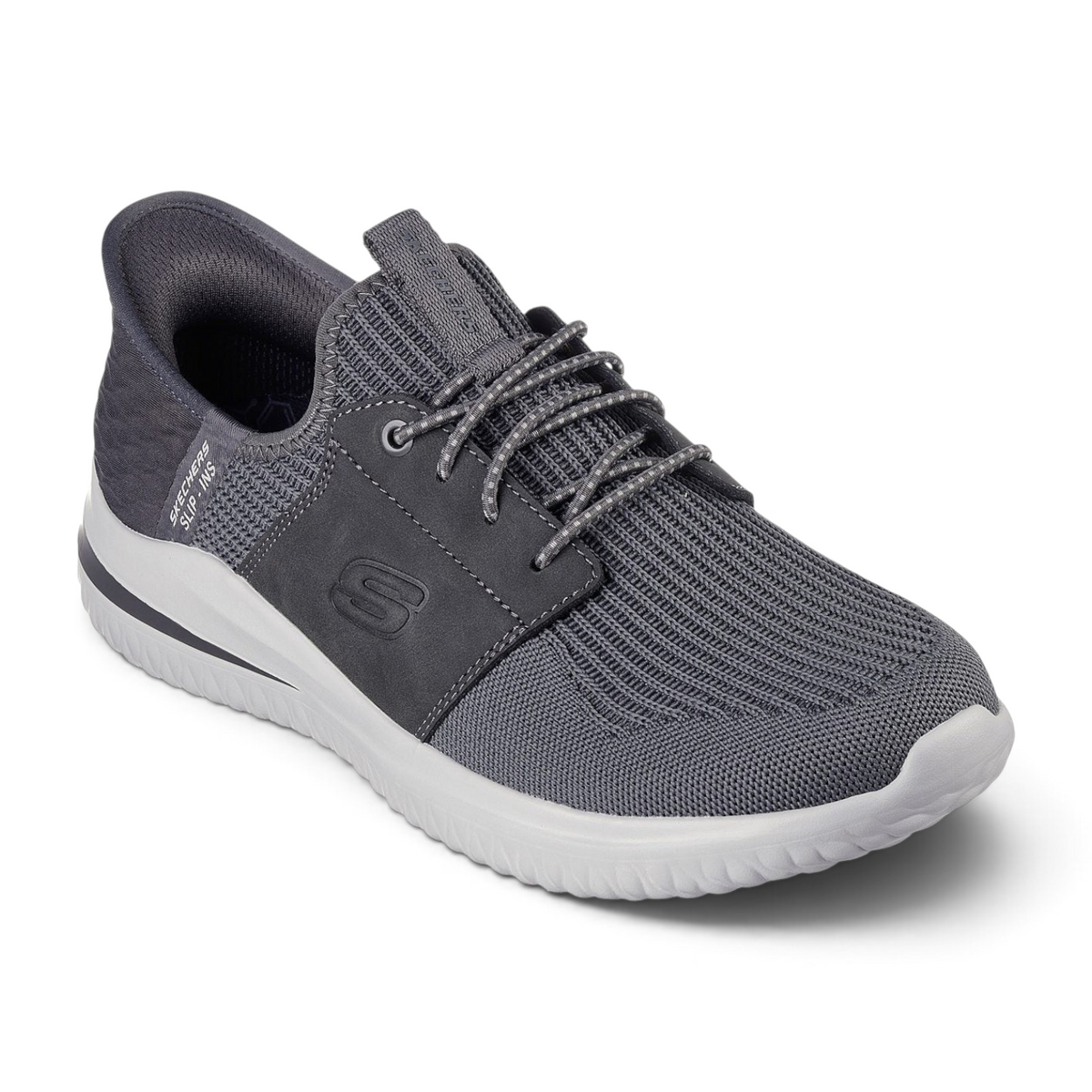 FRG Delson 3.0 Lavell grey slip-on sneaker with breathable mesh upper and cushioned white sole