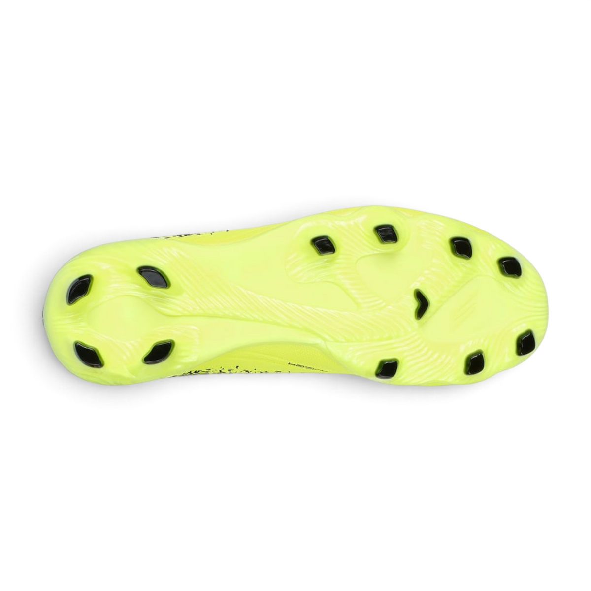 FRG Skechers Razor 1.5 Academy FG football boot in yellow and black, showing the firm ground stud sole plate.