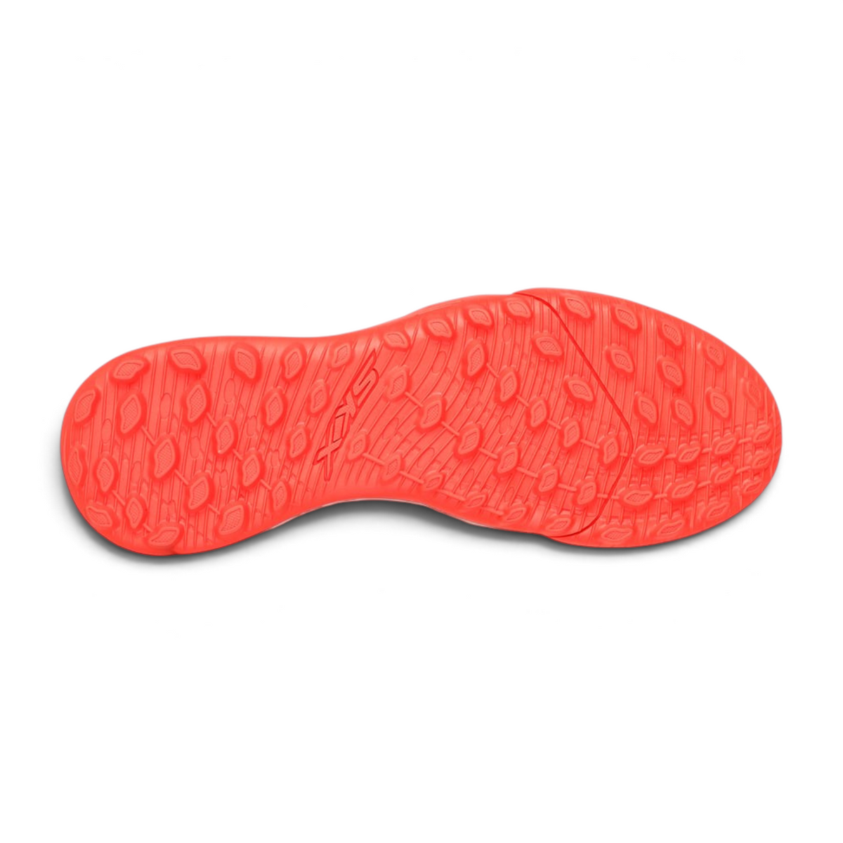 FRG Skechers SKX_2 Jr youth turf soccer shoe with a bright pink rubber outsole featuring specialized traction studs