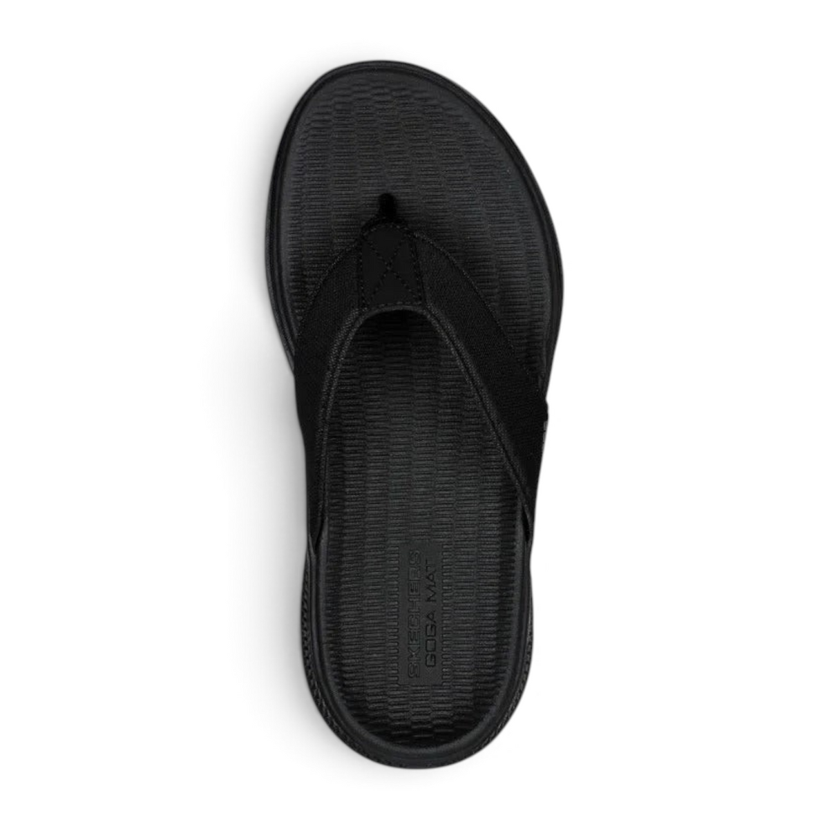 FRG GO CONSISTENT PENTHOUSE black thong sandal with textured Goga Mat footbed for comfort