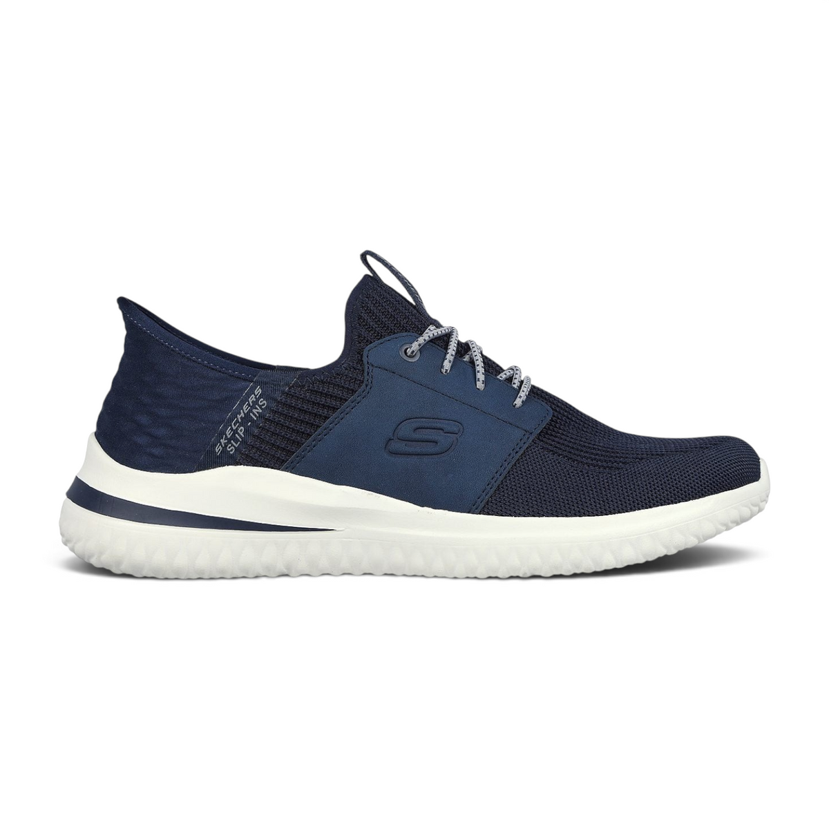 FRG DELSON 3.0 LAVELL navy blue slip-in sneaker with white cushioned sole and textured mesh upper