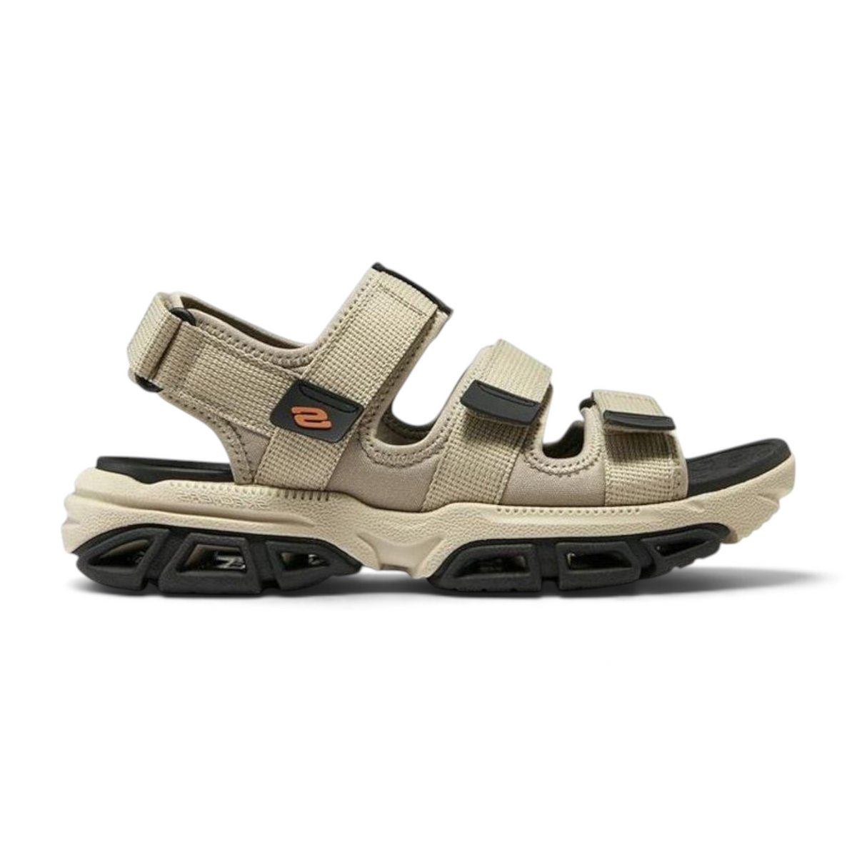 FRG ATLAN BODIE beige athletic sandals with adjustable velcro straps and a durable black rubber sole