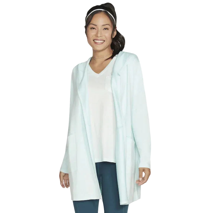 LONG SLEEVE HOODED OPEN JACKET KNIT